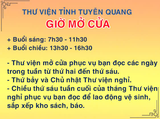 Giờ mở cửa